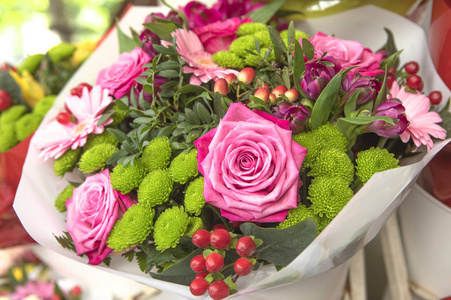 玫瑰 美女 浪漫 粉红色 花束 聚会 夏天 紫色 自然 浪漫的