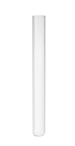 Empty test tube isolated on white. Laboratory glassware