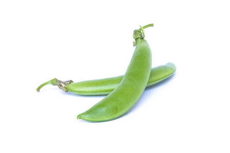 Ripe fresh green peas pod and beans 