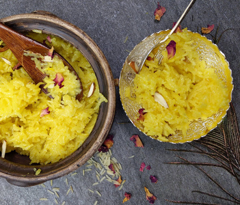 Zarda Pulao或甜米饭或Meethe Chawal