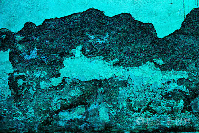 海蓝色墙壁纹理背景不同深浅的海蓝宝石纹理