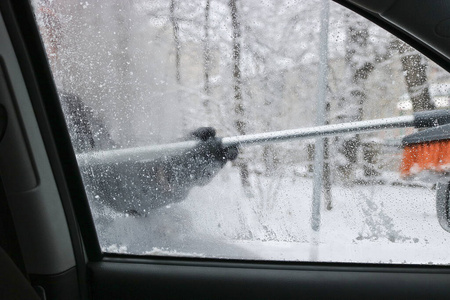 运输 十二月 冬天 挡风玻璃 冻结 降雪 汽车 纹理 气候