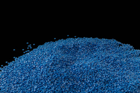 Closeup of plastic polymer granules. polymer plastic. compound 