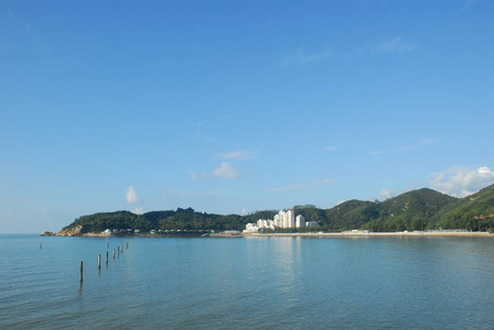 海滩 旅游业 美女 情景 路环 旅行 岩石 天空 自然 浮动