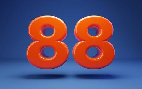 郁郁葱葱的熔岩3d数字88照片