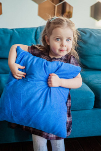 blue eyed toddler girl portrait 