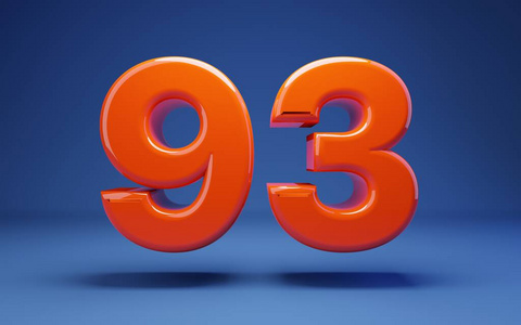 阿拉伯数字 93,百分之九十三,从蓝色勿忘我花阿拉伯数字 93, 九十三