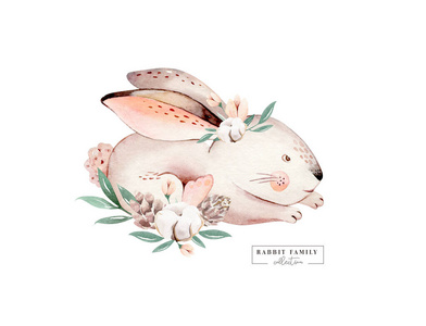 兔子兔宝宝复活节图片