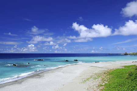 八大湾海滩蓝屿岛实景拍摄