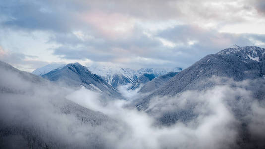 阿尔卑斯山 风景 加拿大 滑雪 寒冷的 希望 全景图 高的