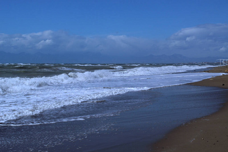 旅行 波动 天空 地平线 地中海 美丽的 海岸 风景 自然