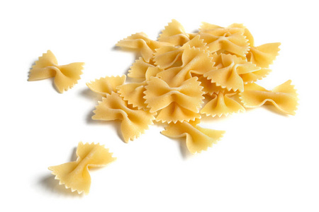 Farfalle pasta isolated 