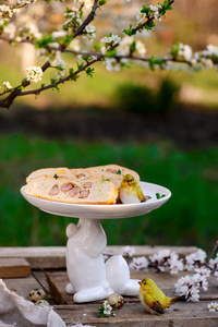 Spanish Easter bread  hornazo..traditional easter pastries. 