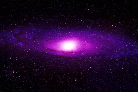 深空,紫色的星星和星云.这张图片的元素是由美国宇航局提供的.照片