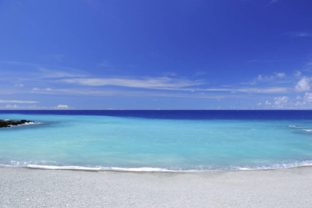 八大湾海滩蓝屿岛实景拍摄图片