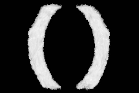 圆括号符号黑色字体照片