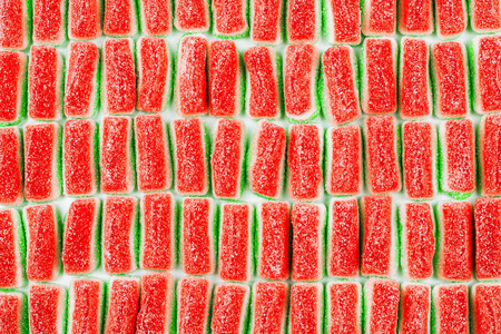 Watermelon jelly sweets. Tasty chewing candies. 