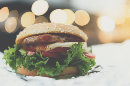 汉堡包是快餐店的一种快餐图片