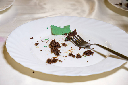 聚会后留下的残羹剩饭.照片