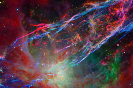 外太空的星云和恒星。这张图片的元素由美国宇航局提供