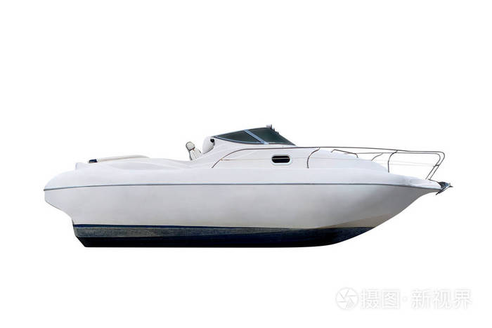 白底隔离摩托艇