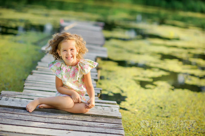 幸福 码头 照顾 自由 女孩 假期 蹒跚学步的孩子 健康