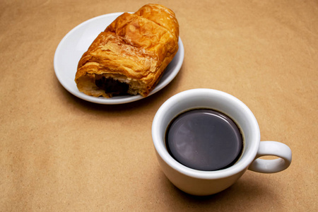 小吃 浓缩咖啡 早晨 甜点 杯子 饮料 咖啡 特写镜头