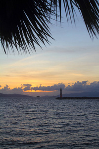 自然 旅行 夏天 天空 风景 日出 黎明 太阳 美女 海洋