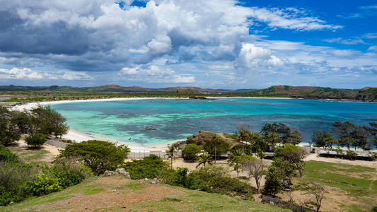 Beautiful beach view on kuta lombok indonesia beach lonely with 