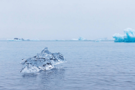 Bizarre  floes of Iceberg lagoon jokulsarlon on the south of 