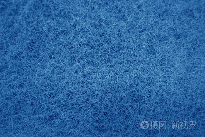 清洁海绵摩擦面近距离蓝色效果在导航