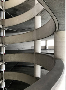 cement road in car park building 