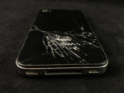 手机玻璃破裂.坏了的小玩意.照片