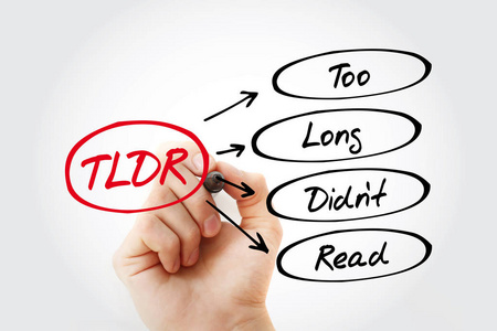 TLDR太长时间没有读缩写