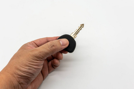 Black silicone for car or motorcycle key isolated on white 