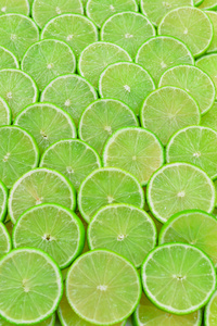 Fresh lime slices as a background. 