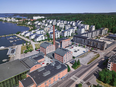 Aerial view of Sibelius Hall in Lahti, Finland. 