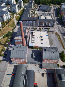 芬兰拉赫蒂西贝柳斯大厅鸟瞰图。