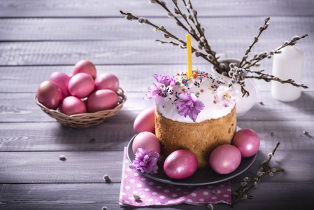 俄语 面包店 宗教 季节 美丽的 复活节 蛋糕 开花 美味的