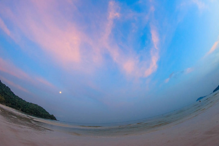 假期 美丽的 日落 阳光 地平线 海洋 波动 夏天 风景