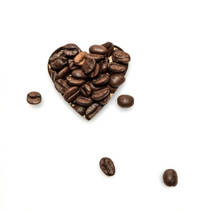 心形咖啡豆图片