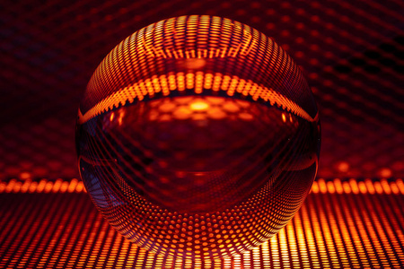  a perfect flawless lens ball you can see a regular pattern