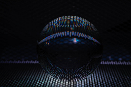  a perfect flawless lens ball you can see a regular pattern