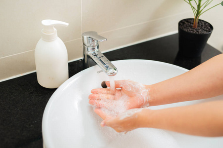 泡沫 肥皂 健康 洗手间 特写镜头 保护 下沉 女人 气泡