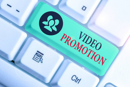 文字文字视频推广。宣传或广告的视频或短片的商业概念。