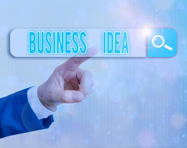 写下商业想法的便条。商业照片展示了可用于商业目的的概念。