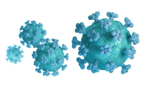 日冕病毒3D分离白色
