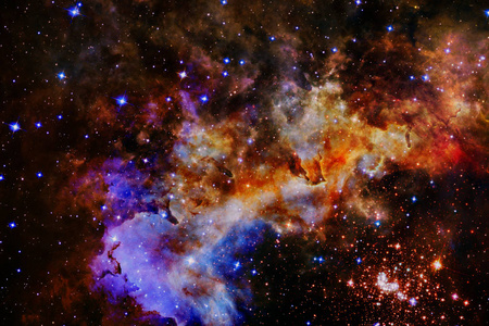 外太空中的星系。这张图片的元素由美国宇航局提供