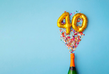 40周年香槟瓶气球流行