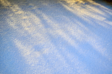 雪影特写。抽象的冬季背景。